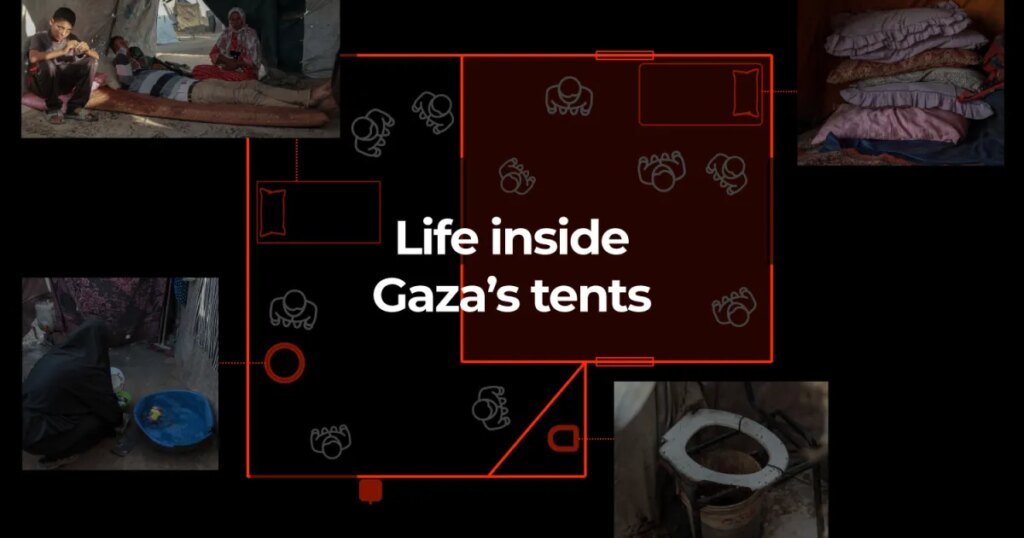 What is life like in crowded tents in Gaza | Israeli-Palestinian conflict News