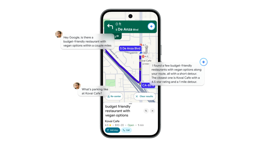 Burn Google Maps into Gemini for improved navigation and hands-free use