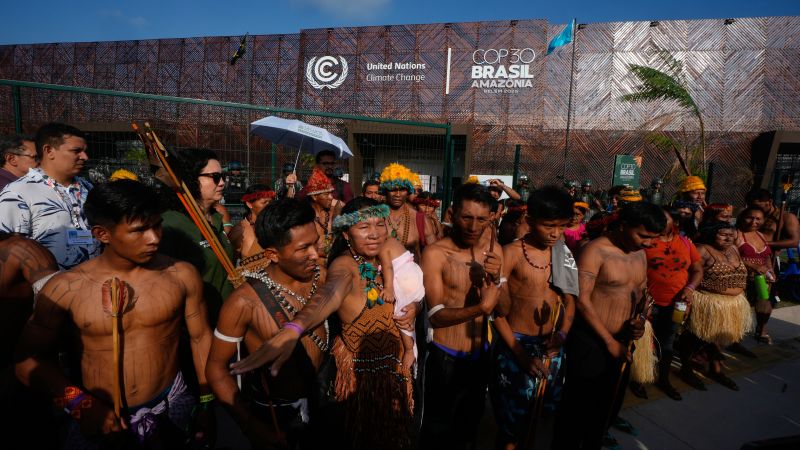 Demonstrators block main entrance to COP30 climate talks in Brazil