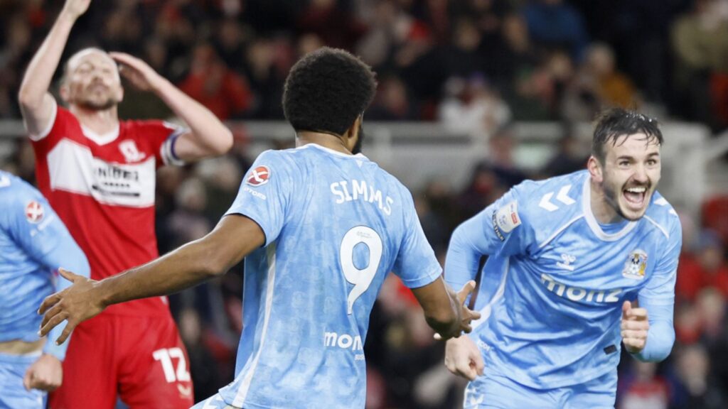 Middlesbrough 2 – 4 Coventry