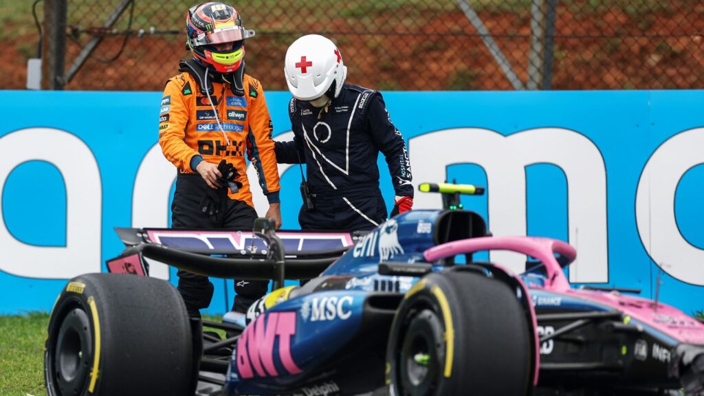 Sao Paulo GP Sprint: Big moment in 2025 F1 title race as Lando Norris wins after Oscar Piastri crashes | F1 News