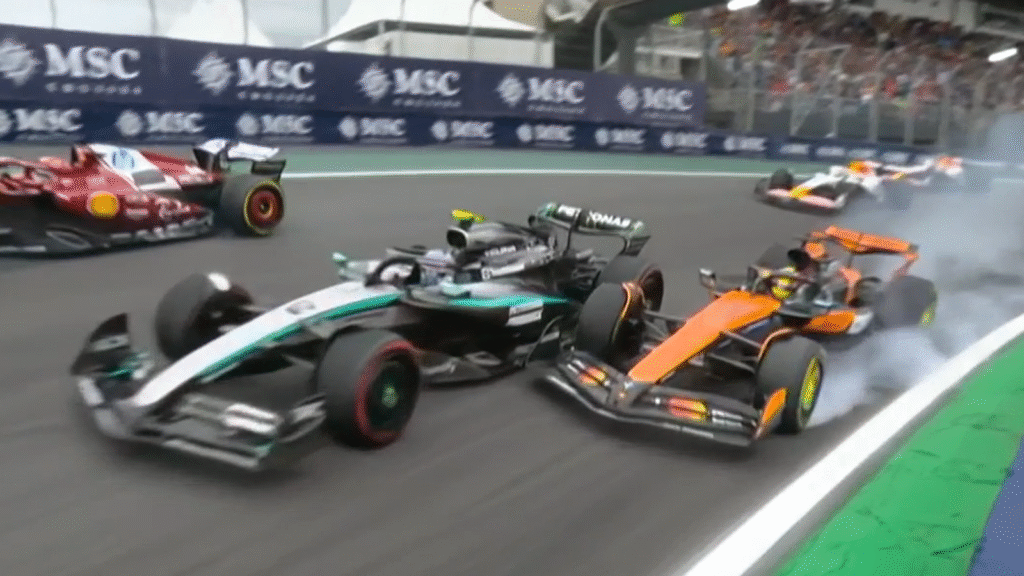 Sao Paulo GP: Oscar Piastri’s penalty for collision between Kimi Antonelli and Charles Leclerc debated following latest F1 title blow | Sao Paulo GP F1 News