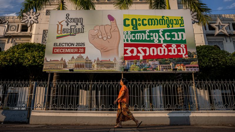 Myanmar military government holds elections as civil war sparked by coup continues to rage