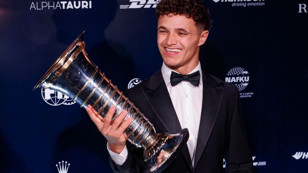 Lando Norris: 2025 F1 World Champion receives driver’s championship trophy at FIA Awards | F1 News