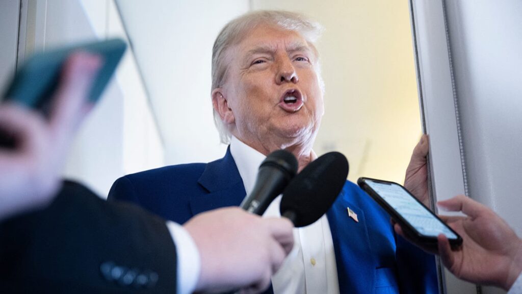 President Trump warns of nuclear deal as Iranian Armada advances