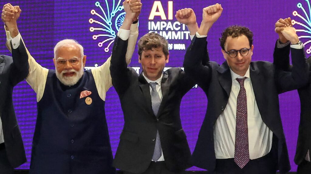 Sam Altman and Dario Amodei don’t hold hands at India AI Summit