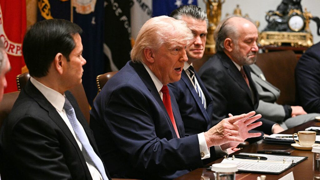 President Trump says Iran has sent 10 oil ships through the Strait of Hormuz as a ‘presence’ for the US