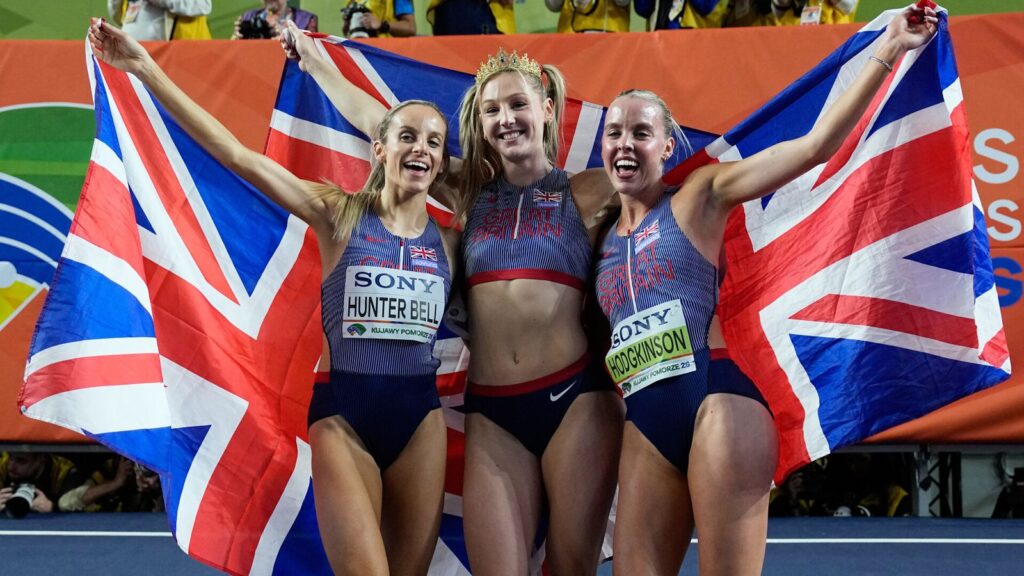 World Athletics Indoor Championships: British trio Keeley Hodgkinson, Georgia Hunter-Bell and Molly Caudalie win gold | Athletics News