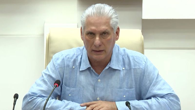 Cuba’s president says talks with US were held under intense pressure from President Trump