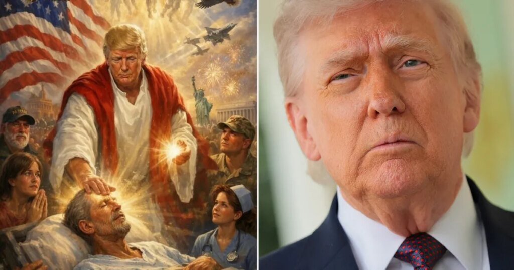 President Trump removes image of himself as a Jesus-like savior after backlash | Donald Trump News