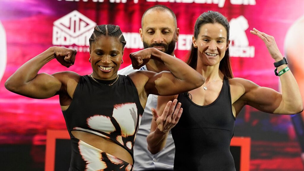 Caroline Dubois reacts to elbow barge from Terry Harper: ‘She’s trying to be me.’ She’s trying to pretend’ | Boxing News