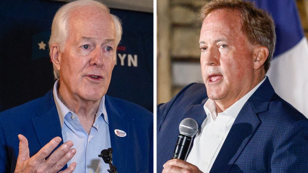 Paxton and Cornyn battle in Texas Republican Senate primary