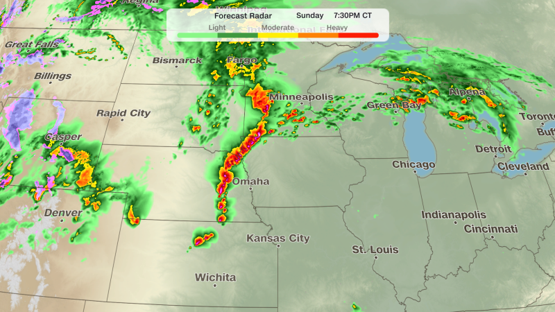 Severe storms with severe tornadoes possible across central U.S. into Monday