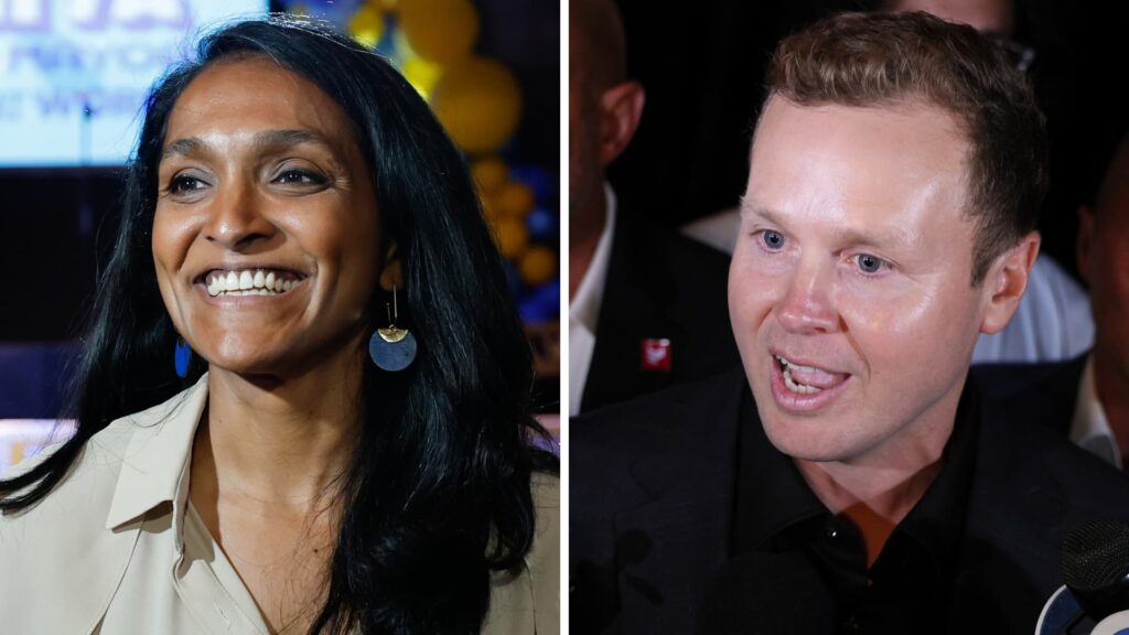 Nisya Raman and Spencer Pratt face close race in Los Angeles mayoral election runoff
