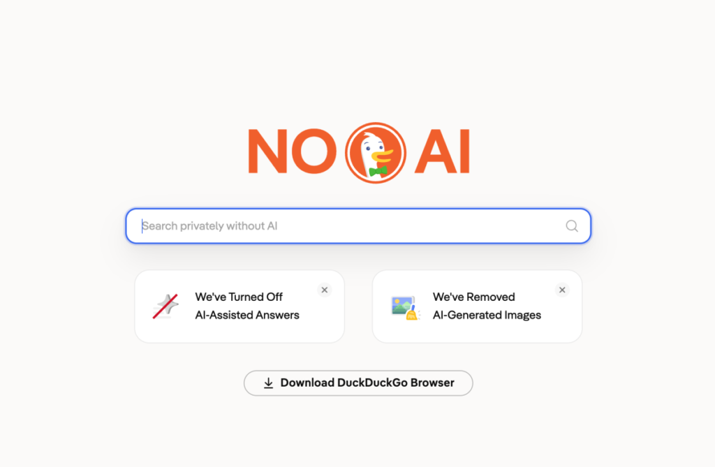 DuckDuckGo eases access to ‘AI-free’ search engine as traffic soars