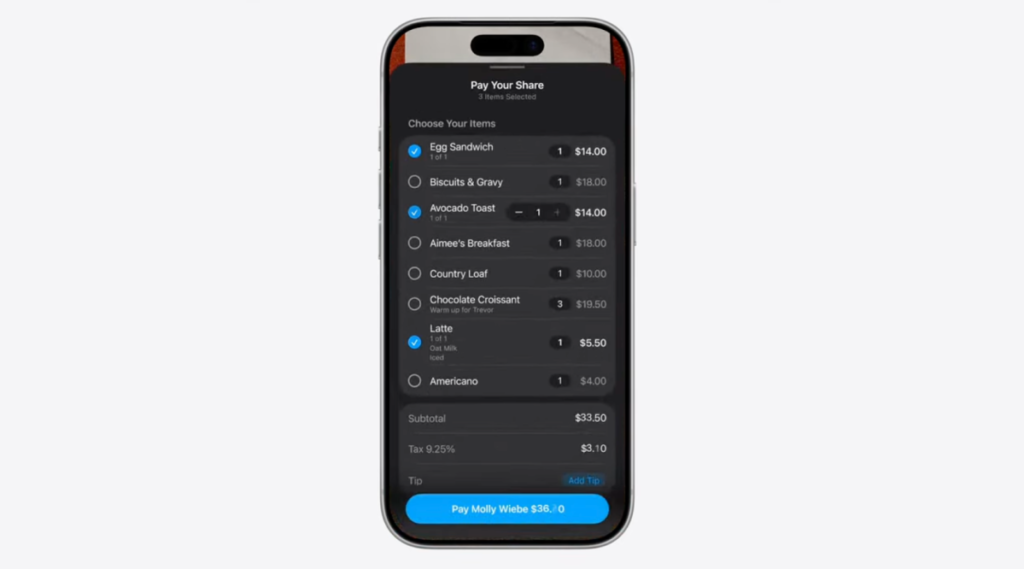Apple solves bill-splitting woes with new Siri in Camera feature