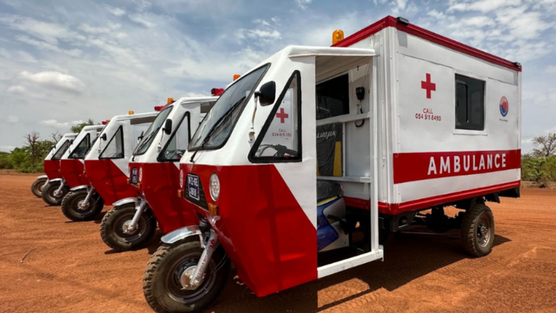 Moving Health tricycle ambulance saves lives in Ghana