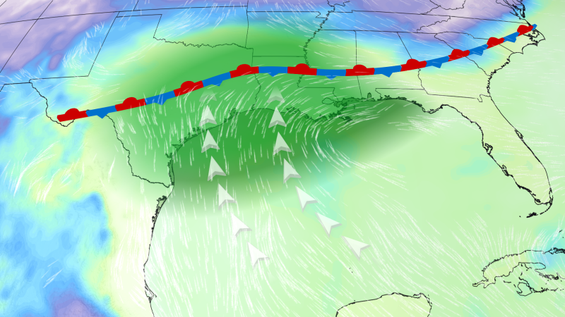 A potential tropical system will bring a surge of heavy rain this week, creating a threat of major flooding for Texas and Gulf states.