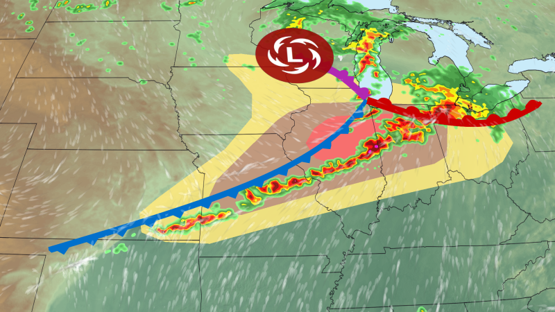 Severe thunderstorms target the Midwest on Wednesday, with the possibility of severe tornadoes