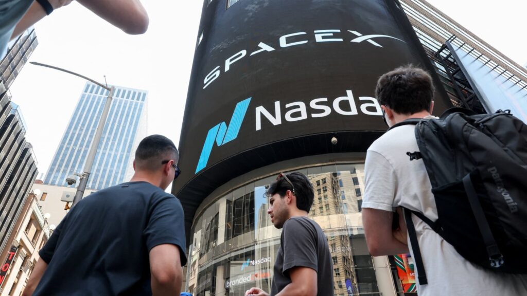 SpaceX stock drops below IPO price of $135 for first time