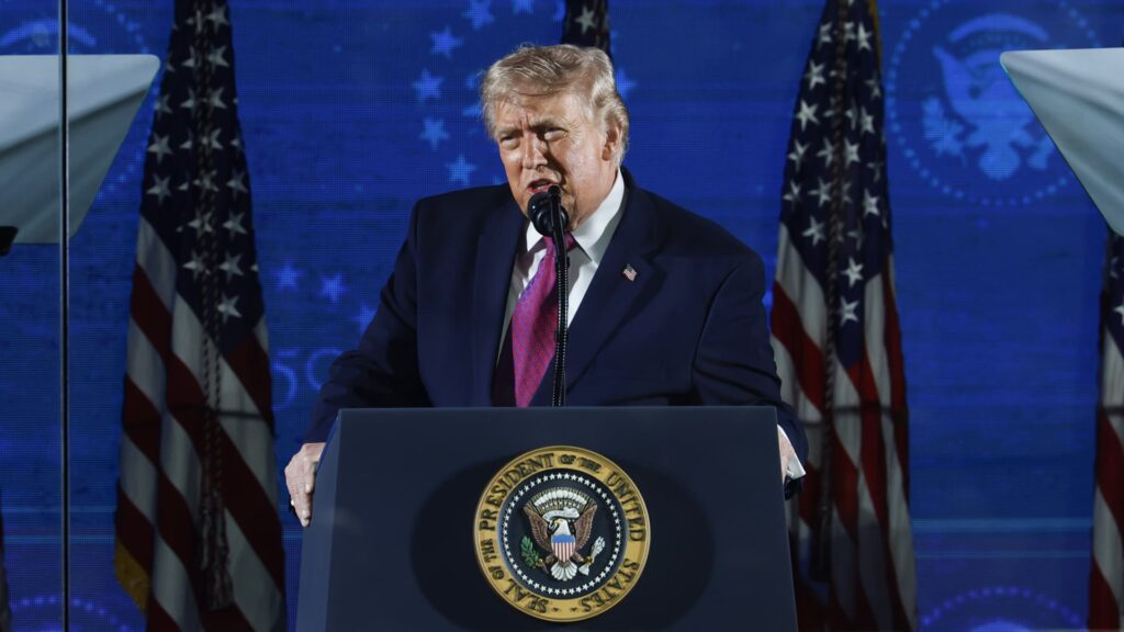 President Trump delivers dark political speech to mark 250th anniversary of nation’s founding