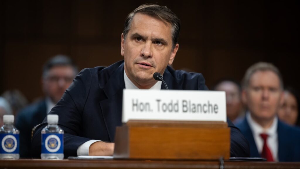 Candidate Todd Blanche confronts President Trump, settles with IRS
