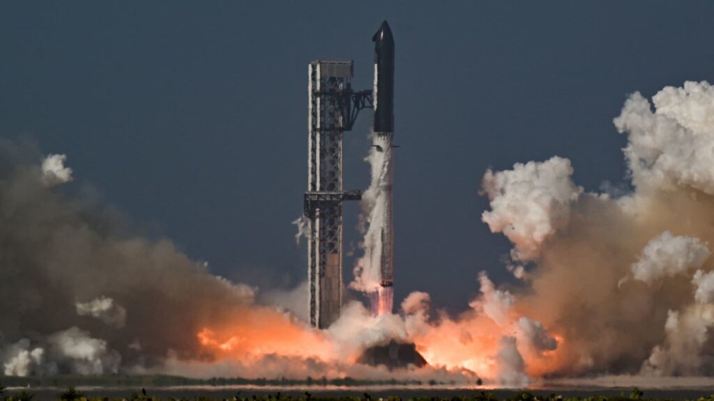 SpaceX launches giant Starship rocket in first test flight since IPO