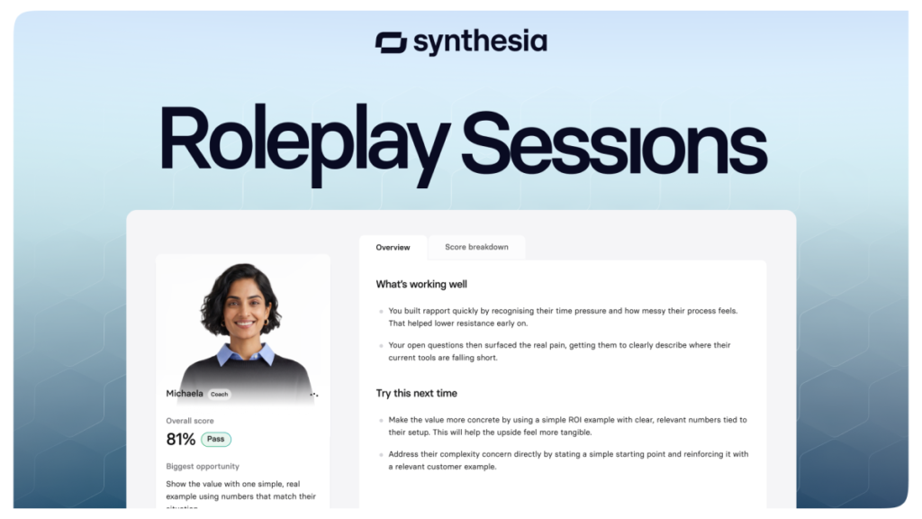 Synthesia’s AI training platform moves beyond video to live coaching