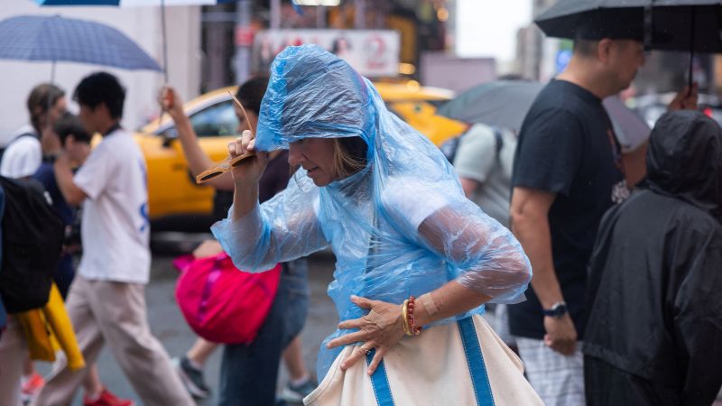 Severe thunderstorms threatened metropolitan areas, and tornadoes and flash flooding hit the Ohio Valley and Northeast.