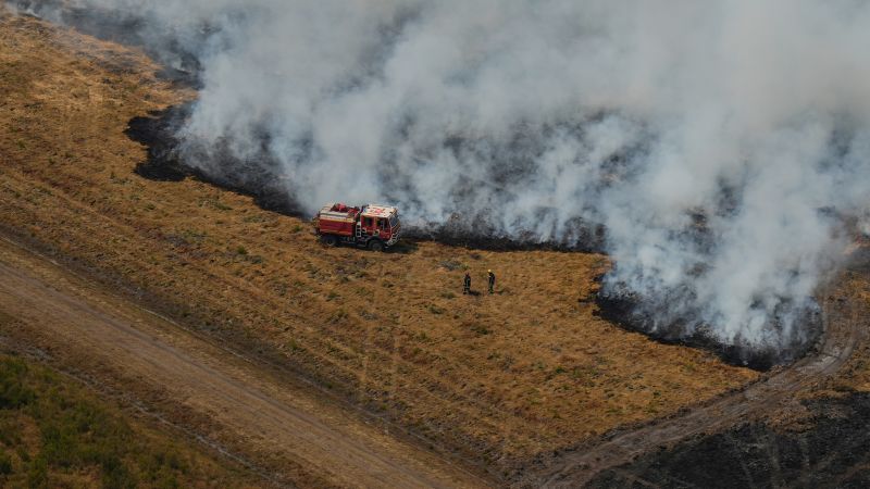 Wildfires in Spain and France have subsided, but risks remain as temperatures soar