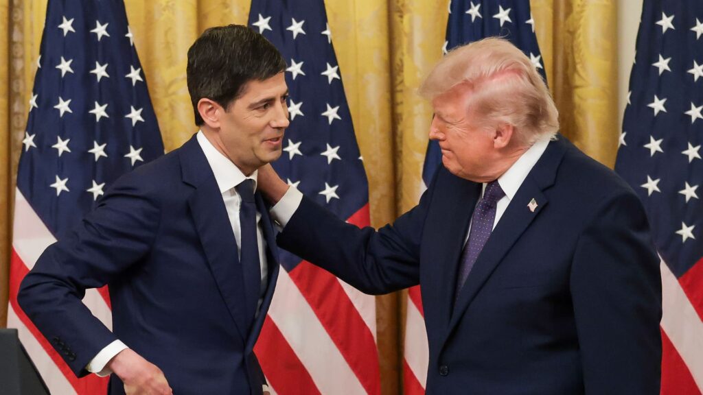 President Trump says he spoke with Federal Reserve Chairman Kevin Warsh, but denies regular phone calls