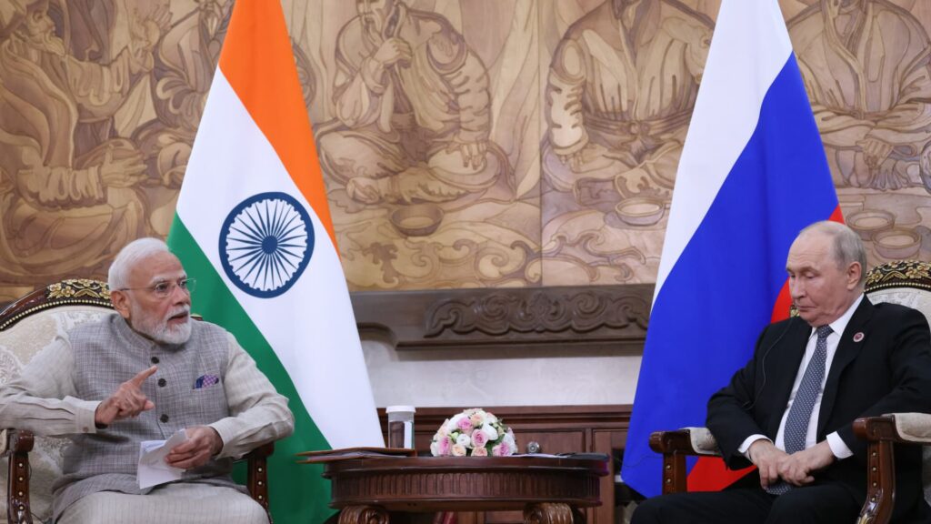 Indian PM Modi urges Putin to end Ukraine war amid threat of US oil tariffs