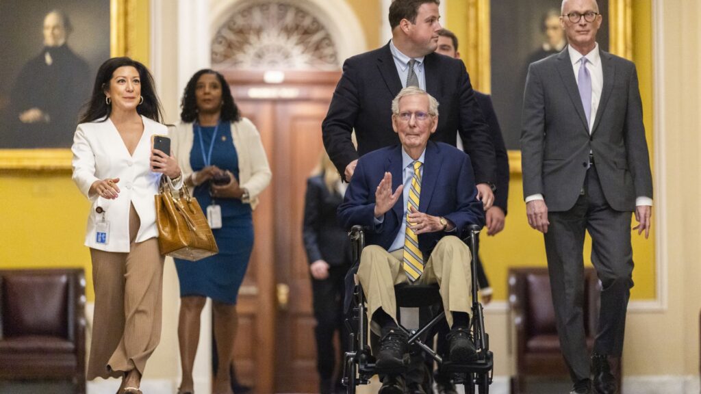 Mitch McConnell returns to Senate after three-month medical leave