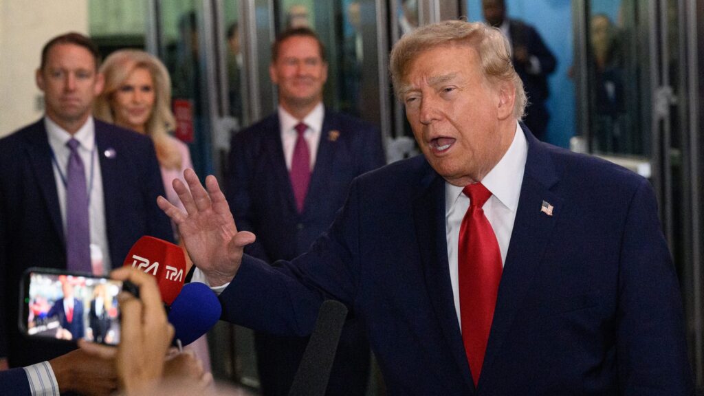President Trump speaks to CNN at the United Nations as White House press ban continues
