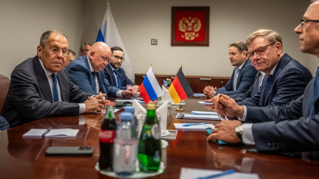 Top diplomats from Russia and Germany meet at the United Nations for the first time since 2022