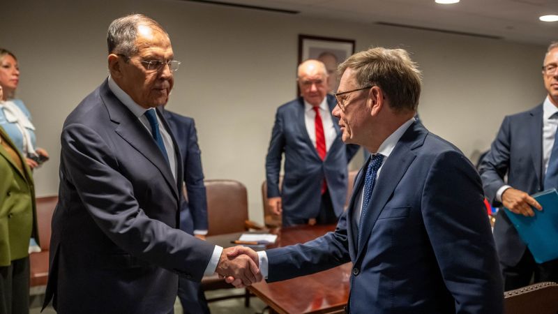 Top diplomats from Russia and Germany meet for the first time since the invasion of Ukraine at the United Nations