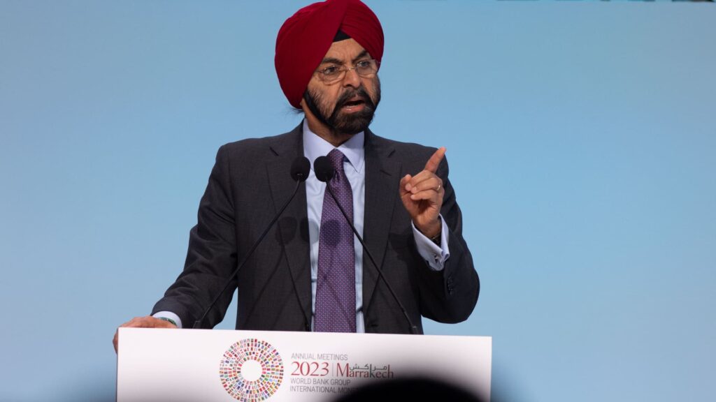 World Bank President Ajay Banga CNBC interview on October 27, 2026
