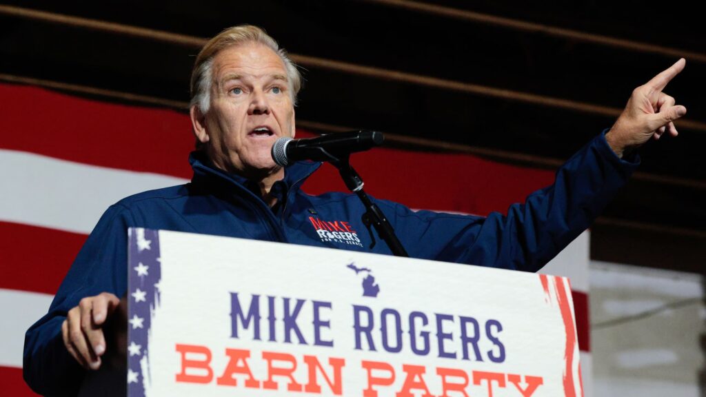 Mike Rogers breaks with Trump in Michigan Senate race over Iran tariffs